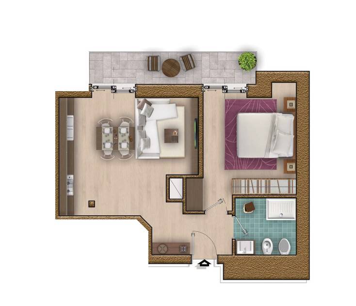 NEW ENTRY! OCCASIONISSIMA GRANDE BILOCALE CON BALCONATA VISTA CITTA' ALTA, ASCENSORE, SOLO DA NOI € 102.000