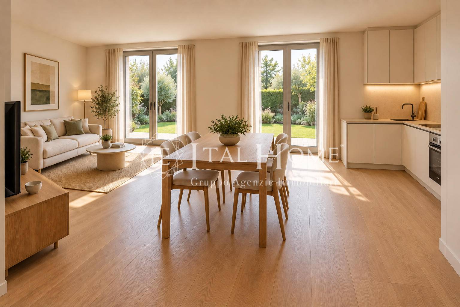 INTROVABILE - ZONA ESSELUNGA DI VIA S. BERNARDINO VENDESI NUOVO TRILOCALE, DOPPI SERVIZI, GIARDINO ESCLUSIVO E BOX AUTO PRIVATO.